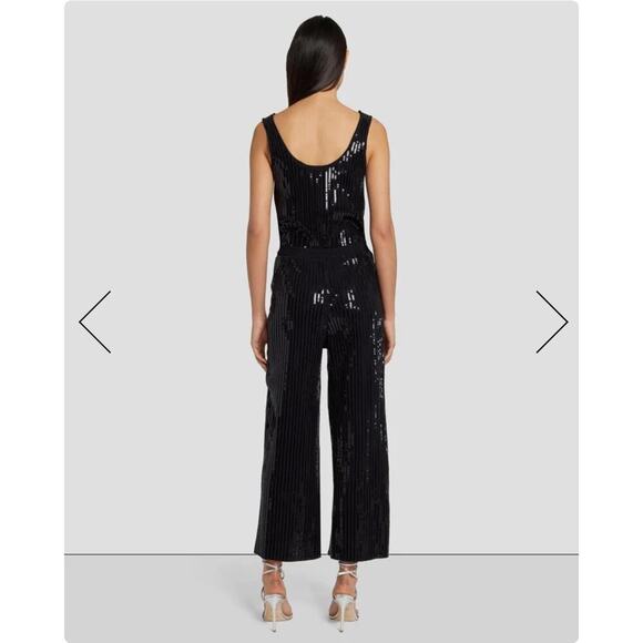 NWT 7 For All Mankind Sequin Wide Leg Knit Pull on Jumpsuit size L - Picture 9 of 9
